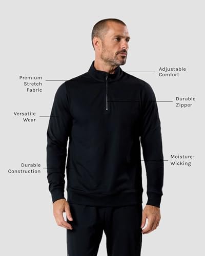 INTO THE AM Endeavor Quarter Zip Pullover Men S-4XL Mens 1/4 Zip Golf Sweater Jacket3