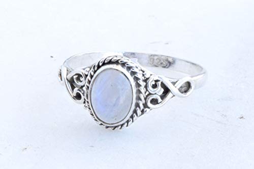 Avicrafts Rainbow Moonstone Ring 925 Sterling Silver Statement Ring For Women Handmade Rings Gemstone Christmas Promise Ring Size Us 5 Gift For Her thumb #4