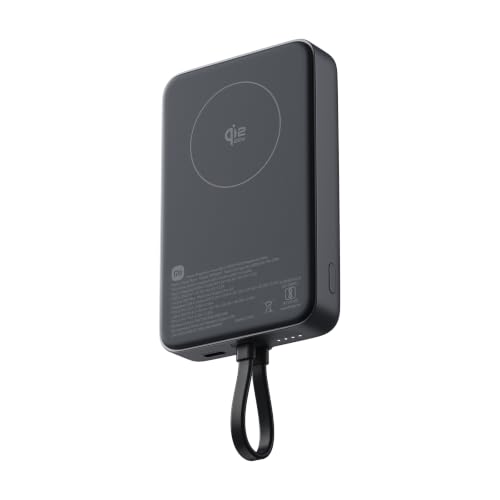 Xiaomi 10000mAh 45W Power Bank | Wired 45W & Qi 2.2 25W Wireless Charging | Built-in USB-C Cable | PD & PPS | 13N Magnetic Alignment | Ultra-Compact | for iPhone, Android (Black)