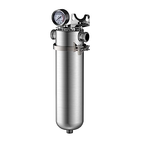 ZKLGS Impianto ad osmosi inversa, 15000L Nuovo Pre-Filtro in Acciaio Inossidabile 304, depuratore d'Acqua for Rubinetto Domestico Commerciale for Tutta la casa(6 Points Pipe)
