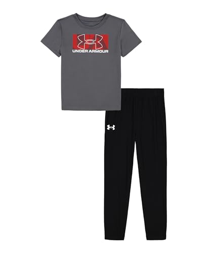 Under Armour Baby Boys' 2-Piece Short Sleeve Graphic T-Shirt and Joggers Set, Castle Tech, 18M