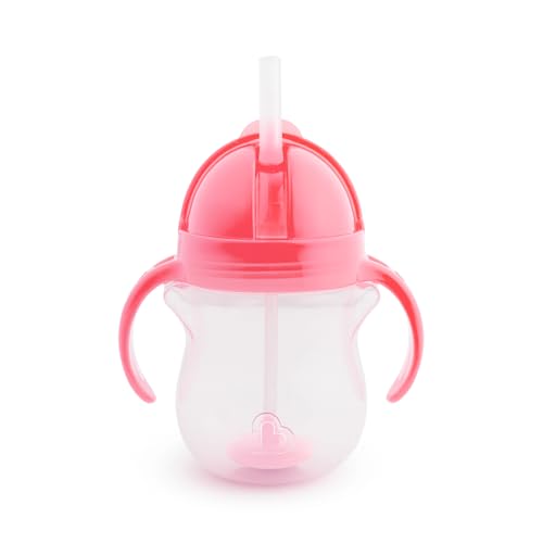 Munchkin Click Lock Tip and Sip Weighted Flexi Straw Trainer Cup (7 oz/207 ml Pink)