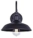 Canarm Hattie 1-Light Outdoor Barn Light, 10-Inch Black Wall Mounted Gooseneck Outdoor Lighting, Wet-Rated for Porch, Garage and Entryway