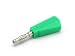 Produktbild Bananenstecker Laborstecker stapelbar 4 mm, VPE 10 Stück, Farbe grün