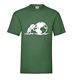 Camiseta de los hombres del escarabajo del estiércol, verde botella, XXXL