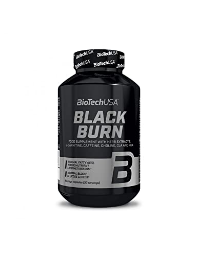 BioTechUSA Black Burn | Thermogenic Fat Burner | mit 28 Wirkstoffen | mit Zink, Cholin, Koffein, L-Carnitin, Kräuterextrakten | 90 Megakapseln