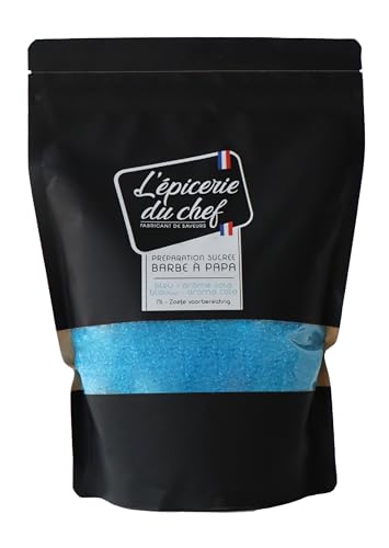 Epicerie du Chef Préparation Sucrée Bleue pour Barbe à Papa - Gout Cola - Sucre Barbe à Papa Bleu - 1,04 kg - EDC8739