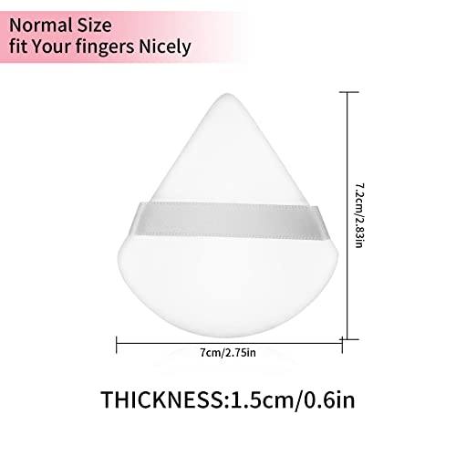 12 Pcs Triangle Powder Puffs, Soft Pure Face Makeup Sponge Powder Puffs, Loose Cosmetic Foundation Powder, Wet Dry Beauty Powder Puff For Loose Body Powder Setting Sponge Puffs #TOP1