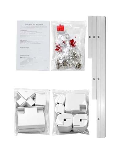 ASAHOM 98FT Track-Mount Kit Compatible with Govee Permanent Outdoor Lights 1/2/Elite(Model: H705B, H705C, H705D, H705E, H705F), Track System S1080 Permanent Outdoor Lights Pro, White