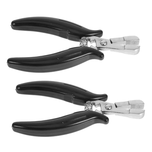 Pince pour extensions de cheveux ergonomique chrome pour retrait micro-anneaux et tape-in