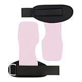 Fitness Grips Pads Guantes de Gimnasio Pull-ups Levantamiento Gimnasia Antideslizante Peso cinturón envolturas Soporte protección de Palma Almohadilla Entrenamiento de Fuerza(Pink)