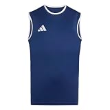 adidas Unisex Kinder Entrada26 Sleeveless Jersey Kids Shirt, Team Navy Blue 2/White, 11 12 Years