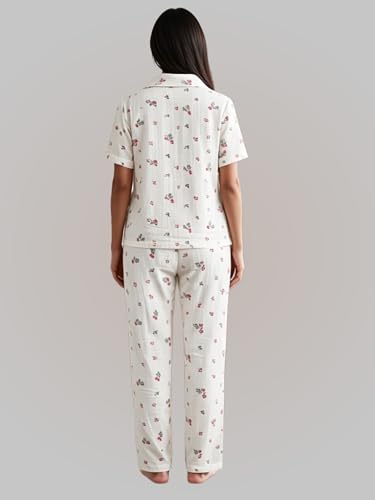Image of B STORIES Women's Cotton Pyjama Set | Comfort and Relexed Nightsuit for Ladies