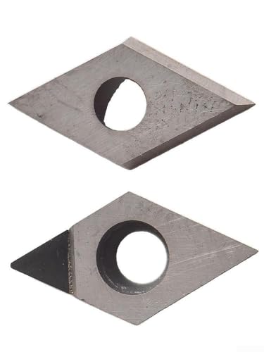 2pcs DCGT070202 PCD Insert for Aluminum for CNC Machining, Compatible with DCGW0702 Series Cutters, for -Finishing and Finishing Toolhol