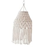Zanthicia Paralume in macramè boho-chic, copertura decorativa intrecciata per elegante soggiorno, sala da pranzo e camera da letto, copertura per lampada a sospensione boho,