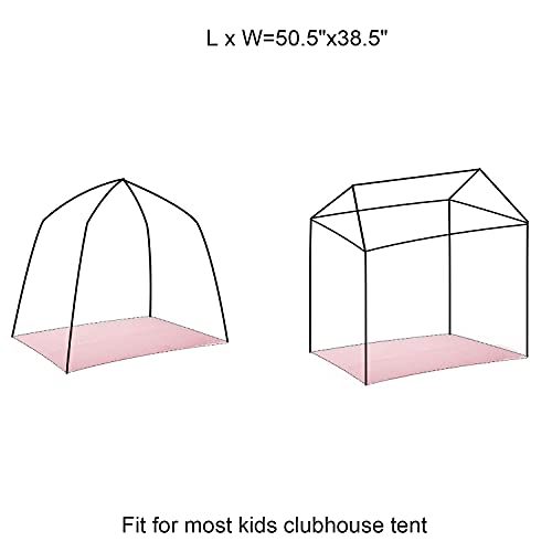 Ttloj Rectangle Kids Rug For Tent Gift, Area Rug For Kids Play Tent, Rug For Kids Playhouse For Nursery Baby Room, Children Room Home Decor Dormitory Soft Velvet-Pink 50.5" Lx38.5 W #TOP4