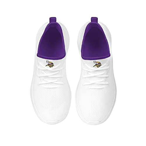 Image of FOCO NFL Womens NFL Team Logo White Athletic Shoes Sneakers
