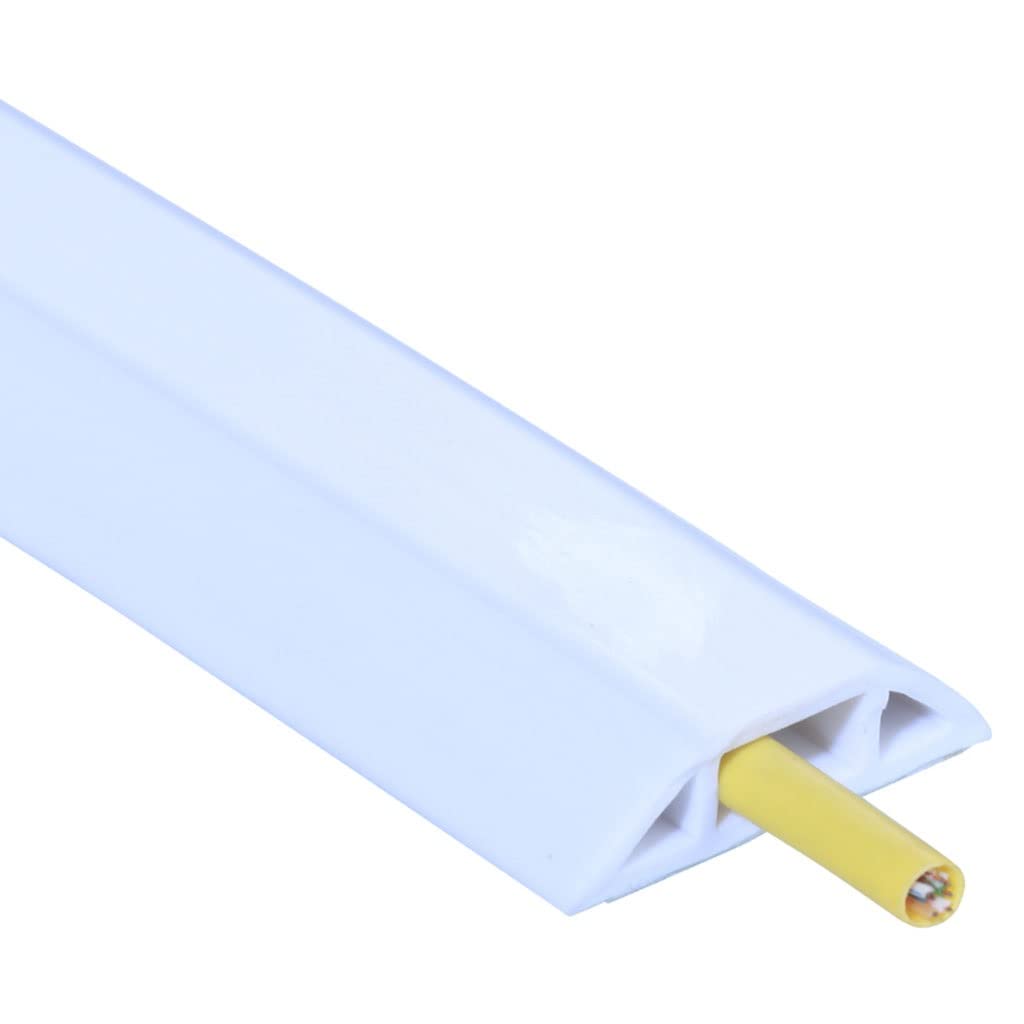 Anti-Step Canaleta Cables Suelo Impermeable Canaleta Pasacables Suelo Retardante De Llama Cubre Cables Suelo Adhesiva Protector De Cable De Suelo (Color : D40-A, S : 6m)