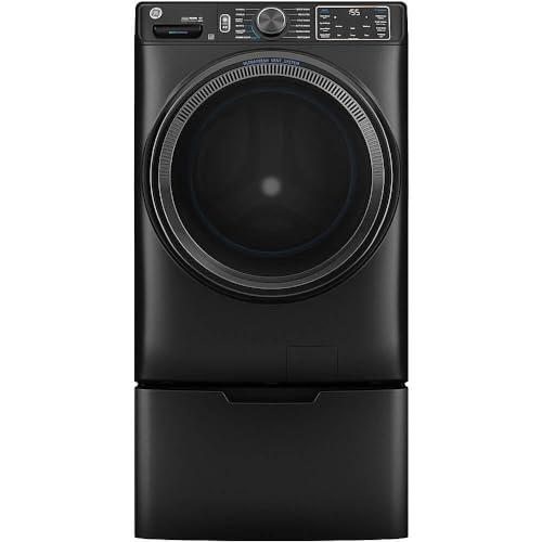 Image of GE GFW655SPVDS 5.0 cu.ft. Smart Front Load Washer with Steam, UltraFresh Vent System, Black