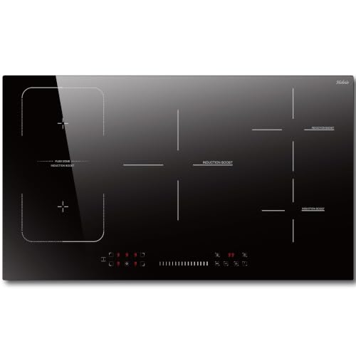 Hobsir Inductiekookplaat 5 zones, 90CM inbouw inductiekookplaat autonoom