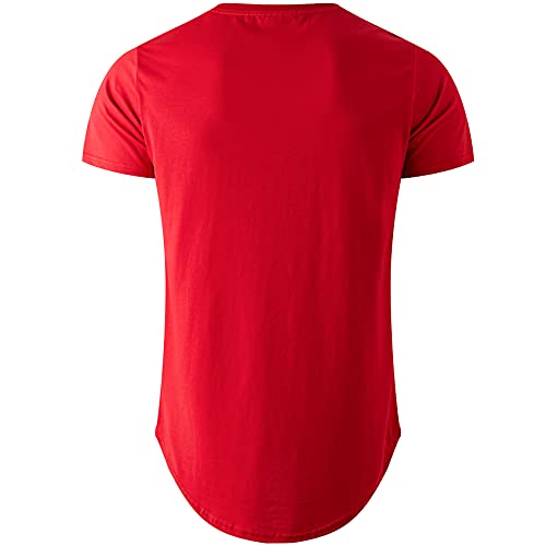 Image of KLIEGOU Men's 100% Cotton Longline T-Shirt, Pre-Shrunk Soft