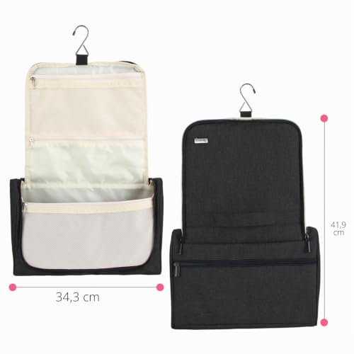 Miniatura 5 de Teamoy Bolsa Viaje De Secador De Pelo, Bolsa Organizadora De Colgar, Bolsa Cepillo Alisador De Pelo, Bolsa Para Plancha Secador, Negro.