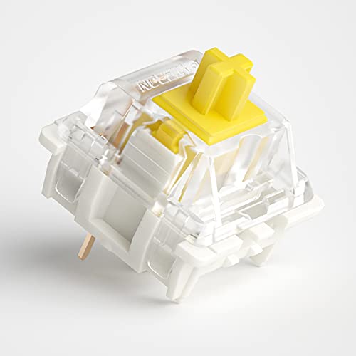 Draoza Gateron Yellow Pro Switches,3-Pin Pre Lubed Rgb Smd Linear Switches,G Yellow Switches For Mx Gaming Mechanical Keyboard (108Pcs,Yellow) #TOP4