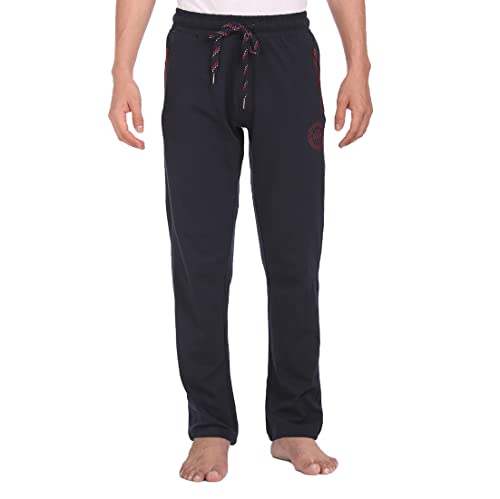 U.S. POLO ASSN. Mens Logo Comfort Fit I671 Lounge Track Pants - Pack Of 1 (NAVY M), Mid Rise