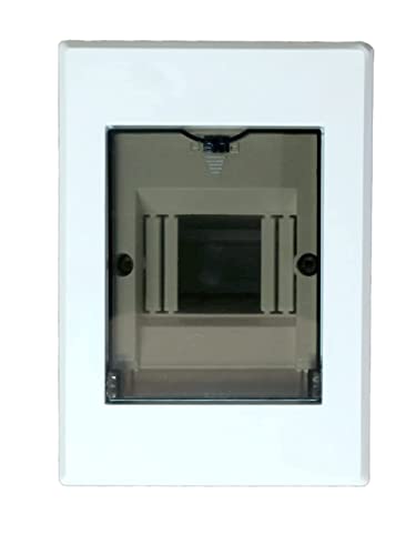 Image of DeHMY 4 Way Clear Cover MCB Distribution Box | Electrical DB Box for Miniature Circuit Breakers | Indoor Power Distribution Panel with Transparent Door