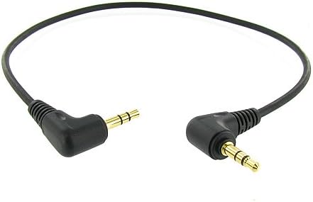6 inch 3.5mm Male Right Angle to 3.5mm Male Right Angle Gold Stereo Audio Cable, Nylon Reinforced, Premium Quality Cable