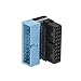 immagine 4VBESTLIFE Intestazione Interna della Scheda Madre a 19 Pin angolato da 90 Gradi USB 3.0 (Confezione da 5 Pezzi)