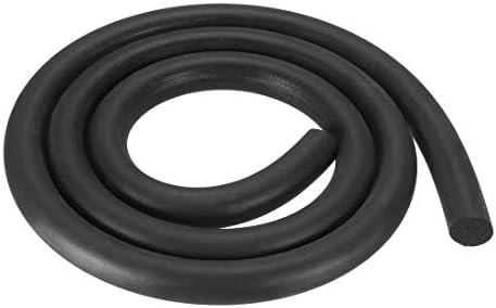 sourcing map Foam Rubber Seal Weather Strip 5mm Diameter 1 Meter Long Black