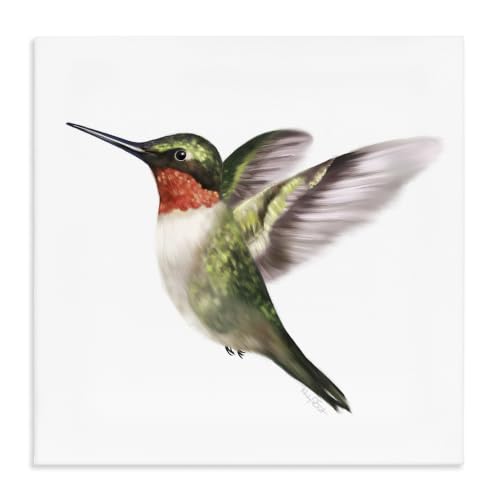 Stupell Industries Flying Hummingbird Nature, 17 x 17 Inch Canvas Wall Art
