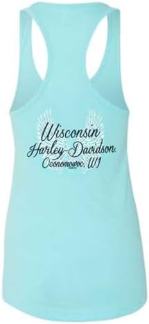 Harley-Davidson Women's Road Diva Script Sleeveless Racerback Tank Top, Yellow