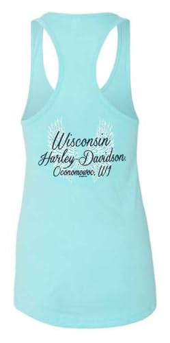 Harley-Davidson Women's Road Diva Script Sleeveless Racerback Tank Top, Yellow2