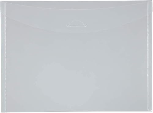 Miniatura 10 de JAM PAPER Sobres de plástico con cierre de solapa de pliegue - Folleto - 5 12 x 7 38 - Transparente - Paquete de 12