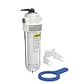 HYDROVOS 10-Inch Whole House Water Filter System, NSF Certified Reduces Sediment, Features 3/4” Stainless Steel Ports, Built-in Pressure Relief and Bypass Valve, One 5-Micron Water Filter Included