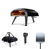 Ooni Koda 12 Pack Essentiels : Four à Pizza à Gaz avec Housse de Transport, Pelle à Pizza en Métal 30 cm et Thermomètre – Four à Pizza Extérieur Haute Température 500°C – Idée Cadeau Cuisine Extérieur