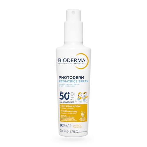 BIODERMA Photoderm Pediatrics Spray SPF50+ Crème solaire pour enfants à partir de 12 mois, très haute protection - Peaux sensibles - Large spectre UVA/UVB - Vaporisateur 200 ml