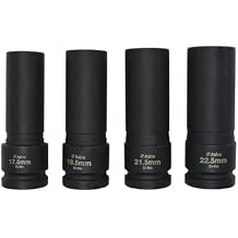 Astro Tools 78204 4-Piece 1/2" Drive 1/2 Size Thin Wall Lug Nut Socket Set - 17.5-22.5mm