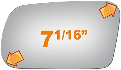 Burco 2697 Driver Side Replacement Mirror Glass, No Rear Mount, Compatible With 1990-1995 Nissan Axxess