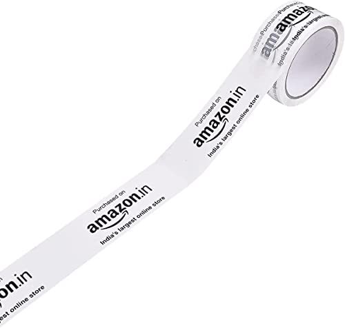 Tanzima Amazon Printed Packing Material Tape (White, Pack of 3)