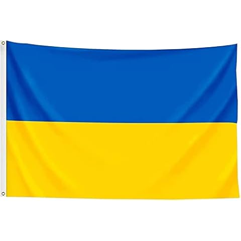 Tanness 5Ft x 3Ft Ukraine National Flag | Double Side Flag with Brass Grommets | Patriotic Rally Events For Parade Country Support Bunting Banners Flag for Outdoor Home Yard Decor Cover