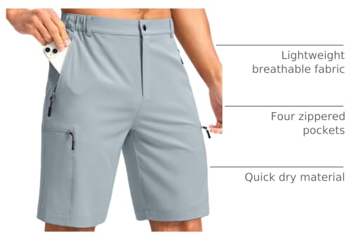 Image of G Gradual Men's Hiking Cargo Shorts 9 inch Quick Dry Lightweight with 4 Pockets