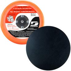 DYNABRADE Sanding DISC Backing PAD - PSA Attachment - Medium Density - 6 in Diameter - Vinyl Non-Vacuum 3/8 in - 56107