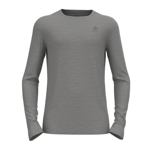 Odlo Herren Funktionsunterwäsche Langarm Shirt MERINO 200, odlo steel grey melange, L