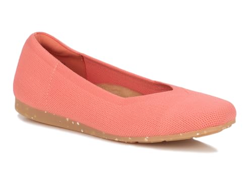 Ros Hommerson Niki Flat, Coral Knit Wide (D) 6.5