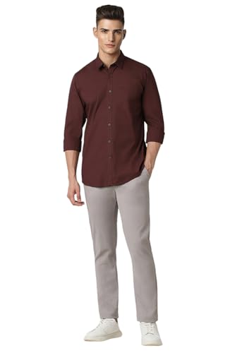 Image of Peter England Men's Premium Stretchable Cotton Solid Casual Shirt