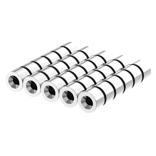 AplysiaTech N52-3/8 D x 1/4" H W/#4 Screw Countersunk Hole - 30 Pack, Powerful Rare Earth Ring Magnets, Super Strong Neodymium Mounting Magnets with Countersunk Hole for Tool, Crafts and Cabinet