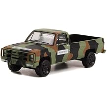 Collectibles 1985 Chevy M1008 CUCV Pickup Truck Camouflage Military Police Battalion 64" Release 2 1/64 Diecast Model Car by Greenlight 61020 D